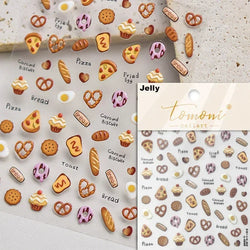 Cute Mango Dog Puppy Bear Bichon Blueberries Strawberry Cake Fruit Juice Desserts Corgi Adhesive Nail Art Sticker Manicure Decal (Online Order Only)
