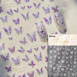 Bowknot Ribbon Butterfly Jelly Shiny Sparkling Delicate Charming Bow Tie 5D Nail Art Decorations Stickers DIY Manicure Decals (ONLINE ORDER ONLY)