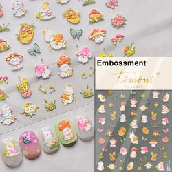 Cute Bowknot Dog Puppy Bear Strawberry Cake Fruit Juice Coffee Desserts Corgi Cherry Adhesive Nail Art Stickers Manicure Decals (ONLINE ORDER ONLY)