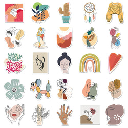 10/30/50PCS Funny Bohemian Cartoon Stickers For Kids Aesthetic Decals Decoration For Skateboard Laptop Helmet Phone DIY Toy Kid (Online Order Only)