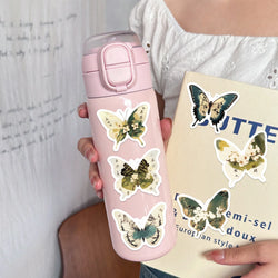 30Pcs Green Butterfly Stickers Vinyl Waterproof Stickers for Laptop Guitar Motorcycle Bike Skateboard Luggage Phone Gift (ONLINE ORDER ONLY)