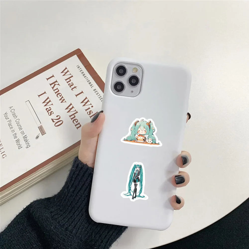 10/30/50/100PCS Kawaii Hatsune Miku Stickers Blue Cartoon Sticker Fridge Luggage Laptop Phone Guitar Skateboard Graffiti Decals (ONLINE ORDER ONLY)