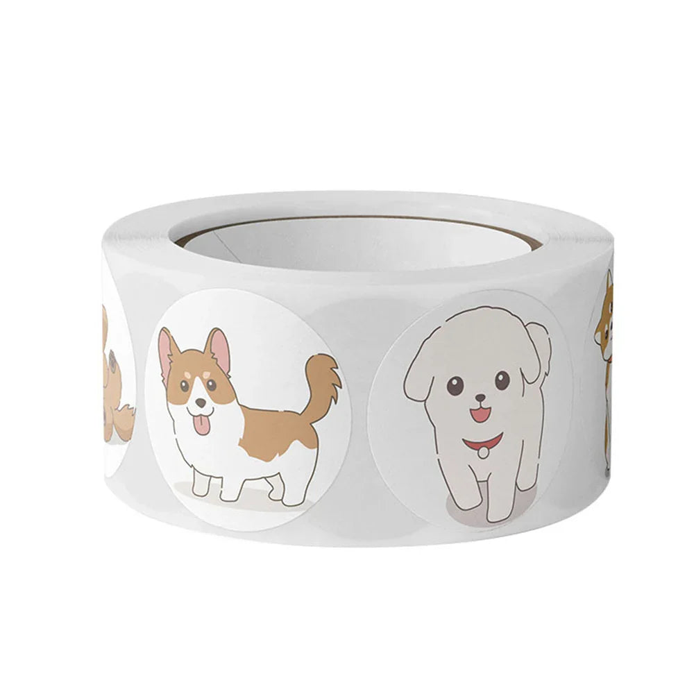 100-500pcs Reward Sticker Cartoon Dog Pattern Encouragement Stickers For Students Teachers Cute Animals Stationery Stickers (ONLINE ORDER ONLY)