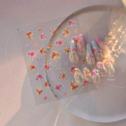 Fireworks Bloom Romantic Starry Sky Goldfish Metallics Color Gradient Self Adhesive Nail Art Stickers Halo Dyeing Manicure Decal (ONLINE ORDER ONLY)