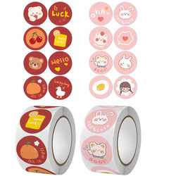 100-500pcs Cute Cartoon Sealing Stickers 1Inch Animal Scrapbook Envelope Gift Decor Labels Children Stationery Sticker (ONLINE ORDER ONLY)
