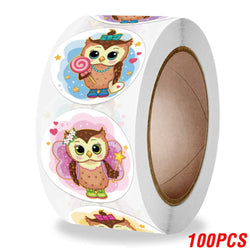 100-500pcs 1inch Cartoon Animal Children Sticker Label Thank You Cute Toy Game Sticker DIY Gift Sealing Label Decoration Supp (ONLINE ORDER ONLY)