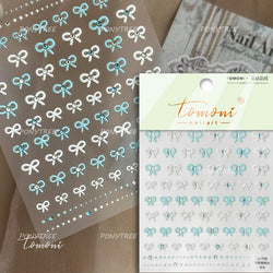 Purple Gold Silver Bowknot Cherry Fruit Cute Ribbon Tie Line Delicate 3D Adhesive Nail Art Stickers Manicure Decals Wholesale (Online Order Only)