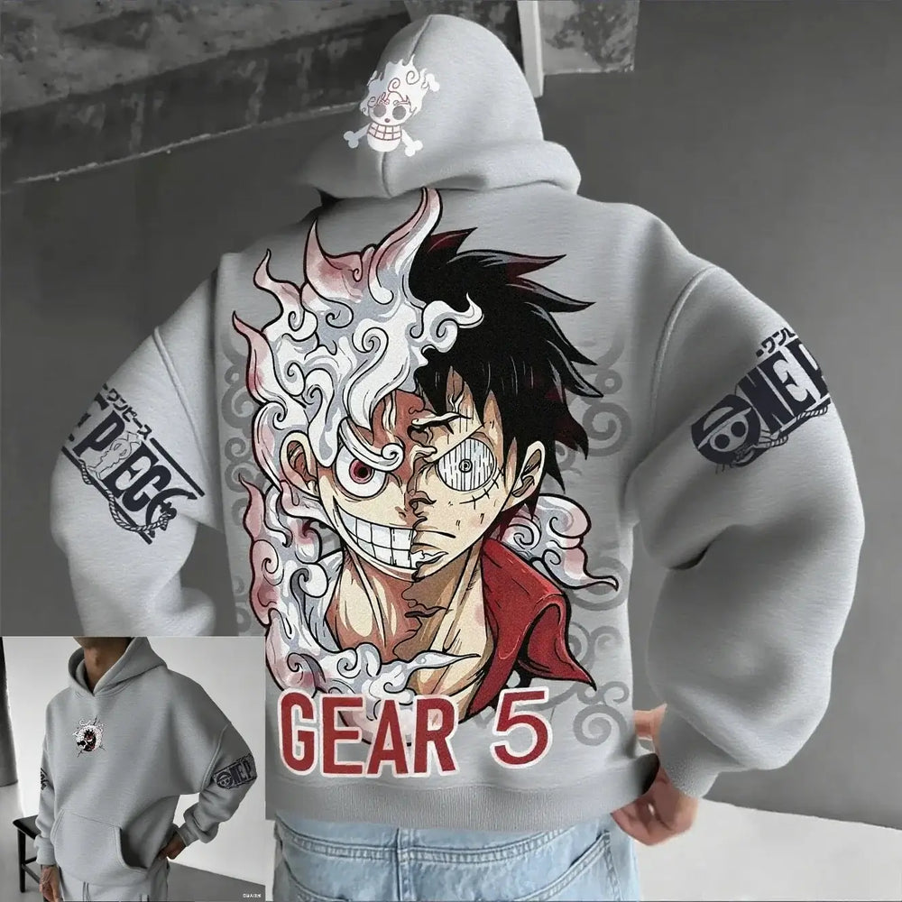 One Piece Luffy Gear 5 Nika Anime Hoodie Streetwear (ONLINE ORDER ONLY)