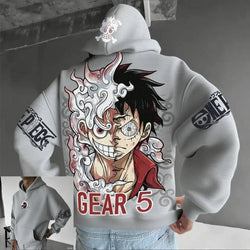 One Piece Luffy Gear 5 Nika Anime Hoodie Streetwear (ONLINE ORDER ONLY)