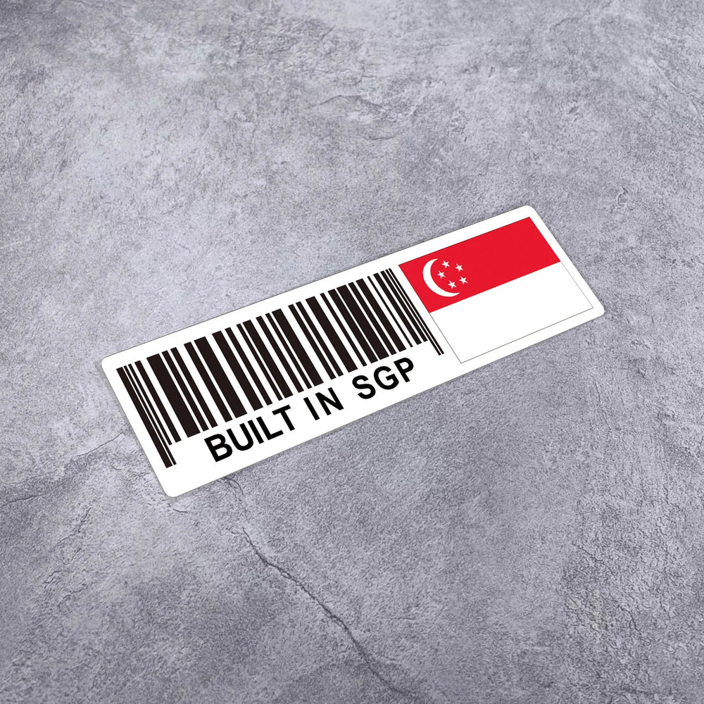 National Flag Bar Code Made in Germany Switzerland USA Italy Stickers Car Styling Vinyl Tape Motorcycle Decal Waterproof (ONLINE ORDER ONLY)