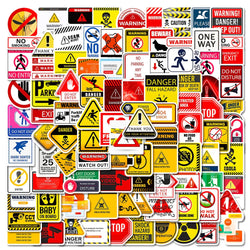 Cool Cartoon Warning Stickers Decals for Skateboard Laptop Motorcycle Anime Waterproof 10/30/50/100pcs (ONLINE ORDER ONLY)