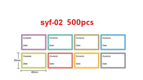 Safe Date Food catalog Storage Self-adhesive Label sticker Kitchen refrigerator blank label sticker Office stationery (Online Order Only)