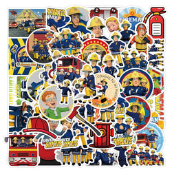 10/30/50PCS Fireman Sam Series Stickers Cartoon Sticker Kids Toy Decals DIY Luggage Laptop Phone Car Bike Skateboard Graffiti (ONLINE ORDER ONLY)