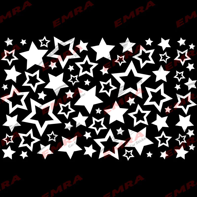 Star Car Sticker for Triangular Window Outdoor Decoration Universal All Vehicles External Accessories PVC Waterproof Vinyl Decal (ONLINE ORDER ONLY)
