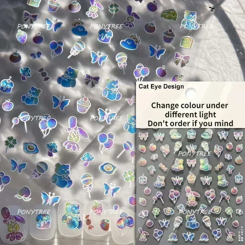 Beach Colourful Conch Dolphin Shell Starfish Jellyfish Star Summer Sea Wave Vacation Mode Water Bubble Nail Art Stickers Decals (Online Order Only)