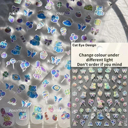 Beach Colourful Conch Dolphin Shell Starfish Jellyfish Star Summer Sea Wave Vacation Mode Water Bubble Nail Art Stickers Decals (Online Order Only)