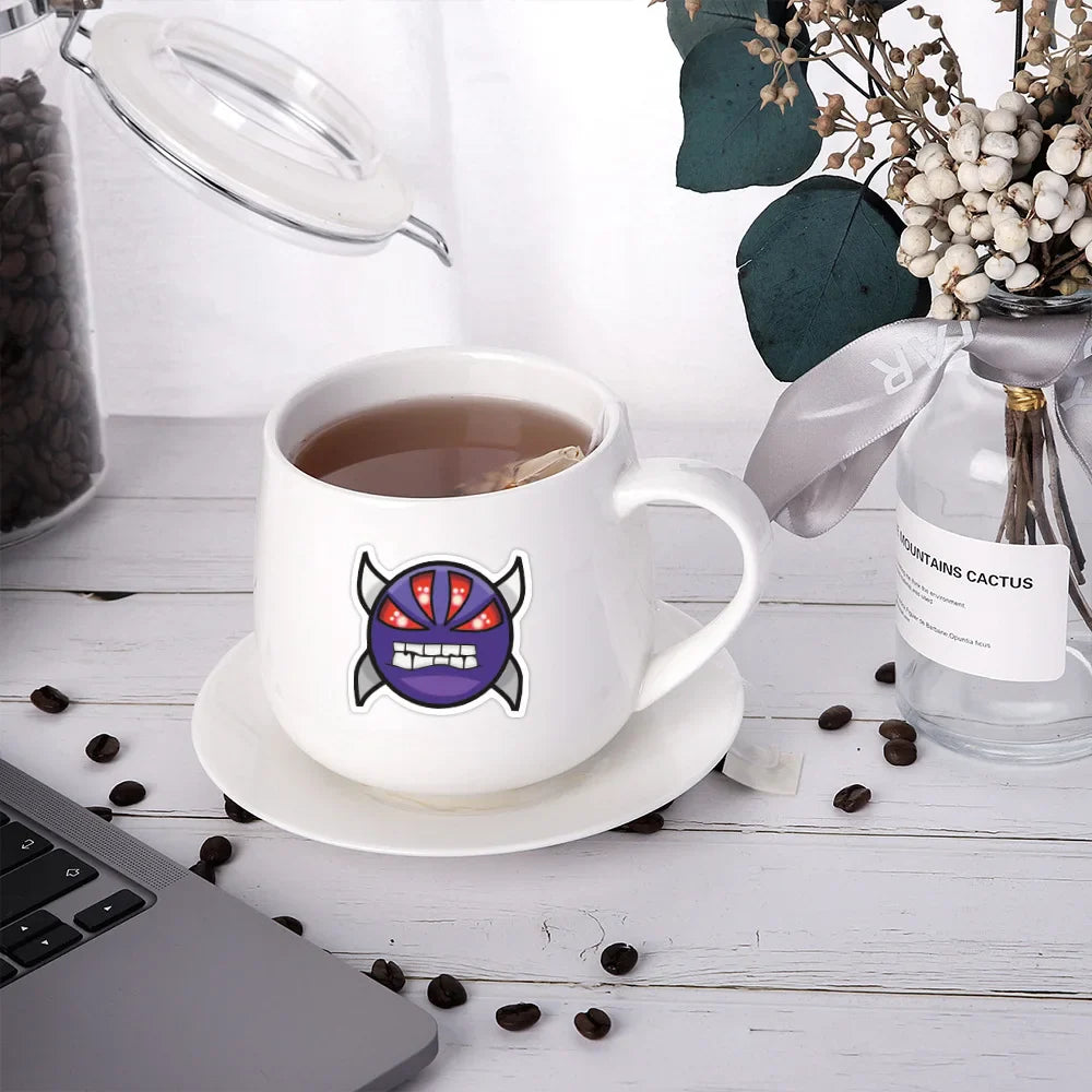 10/30/50PCS Geometry Dash Stickers Funny Jumping Game Sticker Scrapbook DIY Laptop Guitar Car Bike Skateboard Graffiti Decals (Online Order Only)
