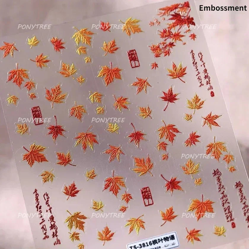 Hot Stamping Purple Line Love Heart Lace Bowknot Chain Branches Star Flower Leaf Butterfly Plant Flower Nail Art Stickers Decals (Online Order Only)