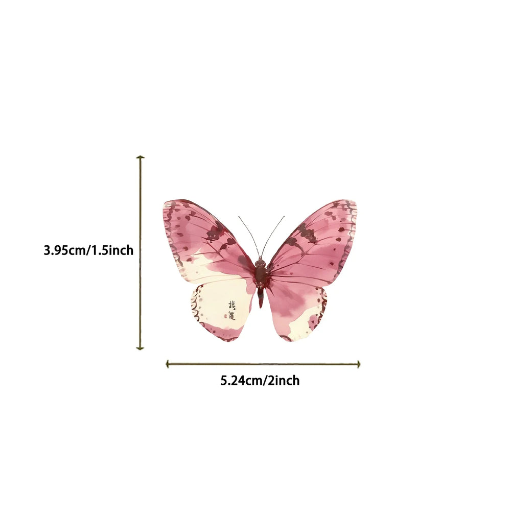 30Pcs Princess Color Aesthetic Butterfly Stickers Pack Phone Case Sticker Journal Accessories Scrapbooking Supplies (ONLINE ORDER ONLY)