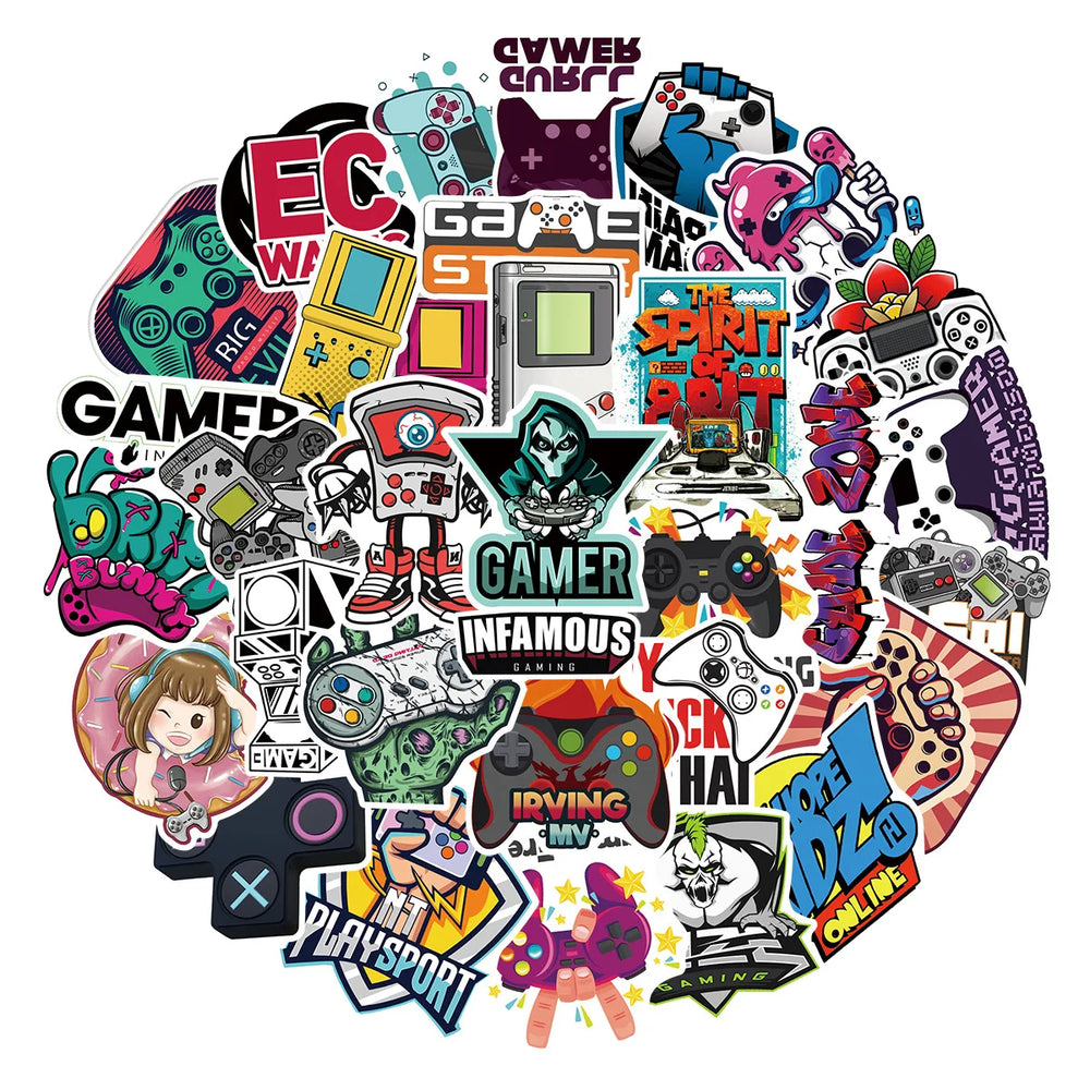 Vintage Retro Video Game Stickers for Scrapbooking, Laptop, Phone, Suitcase, Helmet - 10/25/50pcs (Online Order Only)