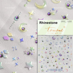 Blue Butterfly Planet Star Conch Snake Shell Clam Pearl Whale Jellyfish Moon Adhesive Nail Art Stickers Dreamy Manicure Decals (Online Order Only)