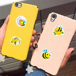 100-500pcs Little Bee Sticker Teacher Reward Stickers Cute Animal Stickers School Supplies Incentives Stationery Sticker (Online Order Only)