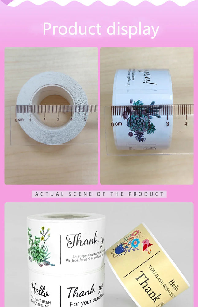 120pcs This Package Nice To Meet You Too Sticker Thank You Small Business Handmade Merchandise Decoration  Seal Label (ONLINE ORDER ONLY)