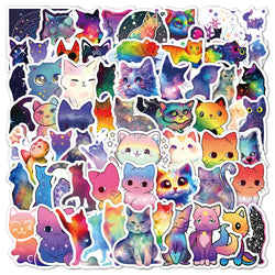 Colorful Cat Animal Stickers for Phone, Laptop, Luggage, Skateboard - Fun Gift for Kids (Online Order Only)
