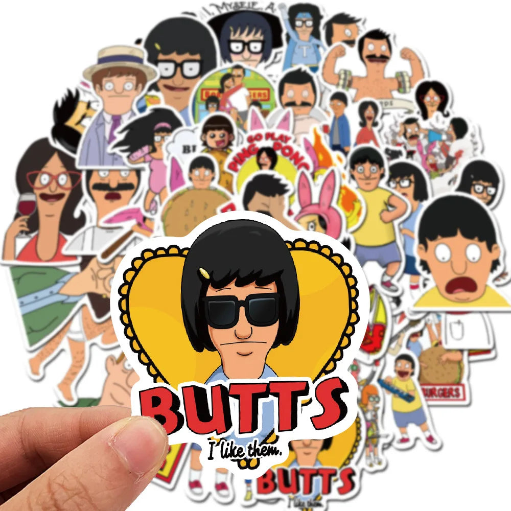 Cartoon Bob's Burgers Stickers 10/30/50pcs Waterproof Decals for Laptop Phone Skateboard Suitcase (Online Order Only)