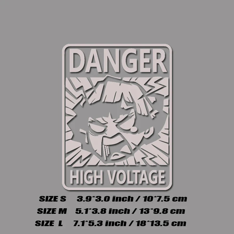 ”DANGER！HIGH VOLTAGE“Agatsuma Zenitsu DECAL,CREATIVE&FUNNY DECAL ,FOR new energy automobile,HIGH quality! (ONLINE ORDER ONLY)