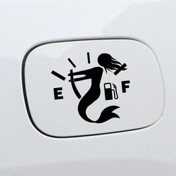 Mermaid Empty Full Gas Gauge Sticker for Car Fuel Tank Cap Door Decoration Automotive Supplies Outdoor Stickers Pvc Vinyl Decals (ONLINE ORDER ONLY)