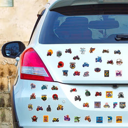 10/30/50PCS Fast Motorcycle PVC Sticky Sticker Aesthetic Chidlren's Stationery Decoration Scrapbooking Hand Accounting Supplies (ONLINE ORDER ONLY)