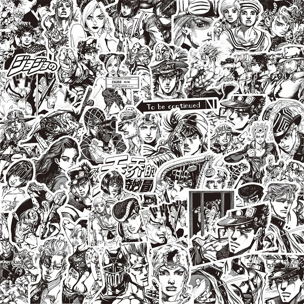 JoJo Bizarre Adventure Stickers Kujo Jotaro Anime Decals Waterproof for Skateboard Laptop (Online Order Only)