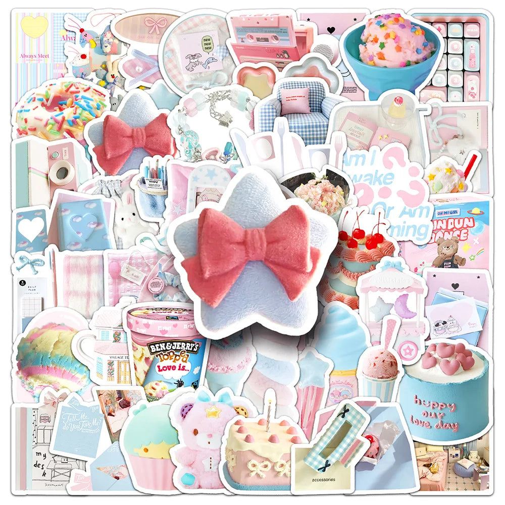 Cute Kawaii Cartoon Stickers for Luggage, Laptop, Notebook, Bike, Phone - 10/30/52pcs (Online Order Only)