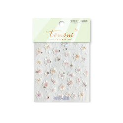Charm Pink Yellow Flower Petal Stamen Stamen Peony Self Adhesive Nail Art Decorations Stickers Shiny Rhinestone Manicure Decals (ONLINE ORDER ONLY)