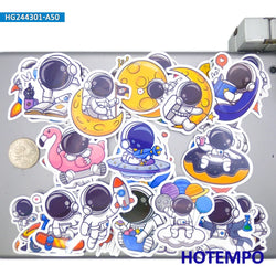 20/30/50Pieces, Astronaut Stickers, Universe Space Ship, Cute Cartoon Meme Style, for DIY Creative Decoration, Funny Sticker (Online Order Only)