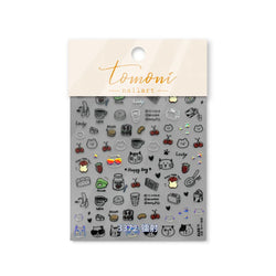 Line Cat Dog Bear Rabbit Chicken Animals Apple Cherry Cake Bowknot Butterfly Balloon Rainbow Nail Art Stickers Manicure Decals (ONLINE ORDER ONLY)