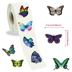 500Pcs/roll Cartoon Butterfly Stickers, Roll Vinyl Stickers For Laptop, Bumper, Skateboard, Water Bottles, Computer (ONLINE ORDER ONLY)