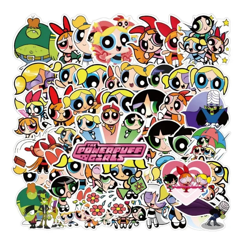 Powerpuff Girls Stickers for Luggage, Water Bottles, Phones, Laptops, Scooters, Fridges (ONLINE ORDER ONLY)