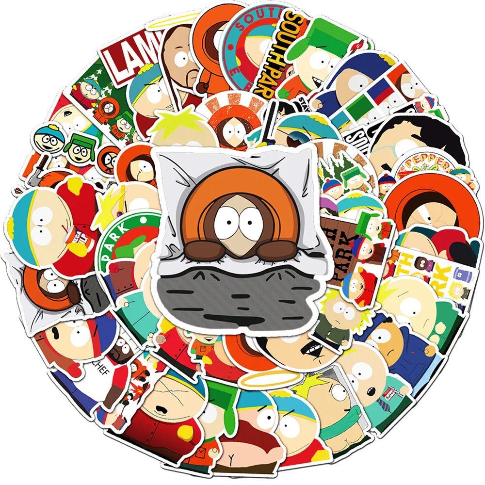 10/30/50pcs Parks In The South Cartoon Stickers Decals Toys DIY Phone Laptop Skateboard Car Waterproof Cute Anime Sticker Gifts (Online Order Only)