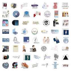 10/60PCS New Album Midnights Stickers Beautiful Stickers DIY Mobile Phone Notebook Graffiti Children's Toys Case Stickers (ONLINE ORDER ONLY)