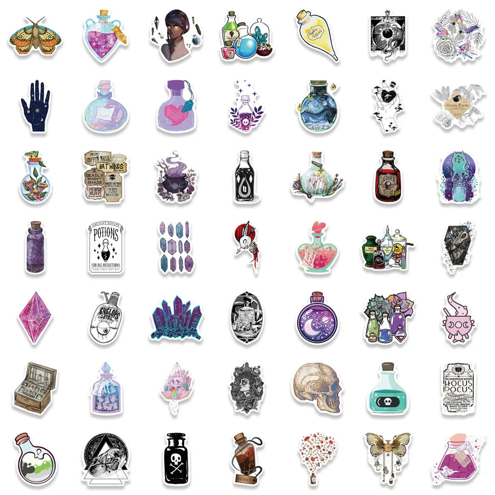 50/100PCS Pharmacist Horror Gothic Graffiti Mobile Phone Notebook Luggage Car Decoration Waterproof Sticker Toy Wholesale (Online Order Only)