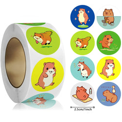 500pcs/Roll Cartoon Animal Stickers Anime Round Seal Diy Laptop Decals Stickers Cute Book Children Reward Kids Toy Gift (ONLINE ORDER ONLY)