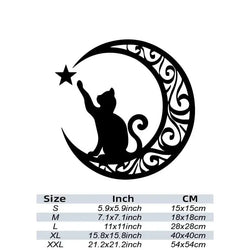 Cute Cat Stargazing Stickers，White and Black，For Cars, Trucks, Walls, Motorcycles (ONLINE ORDER ONLY)