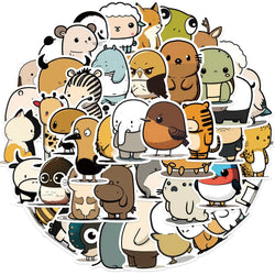 Cute Animal Graffiti Stickers for Suitcase, Skateboard, Laptop, Phone, Car - 10/30/50pcs (Online Order Only)