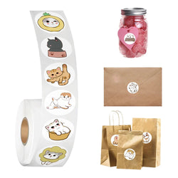 100-500pcs Cartoon Animals Sealing Sticker DIY Laptop Decals Decoration Sticker Reward Gift Toys Stationery (Online Order Only)