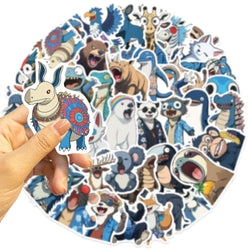 50pcs Animals Mixed Stickers Wolf Dog Bull and Bear Toy Scrapbook Diary Phone Laptop Guitar Waterproof Graffiti Decal (ONLINE ORDER ONLY)