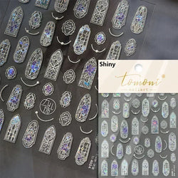 Dark Sword Coiled Snake Cross Butterfly Wing Starburst Starlight Gothic Reptile Animals Nail Art Sticker Festival Manicure Decal (ONLINE ORDER ONLY)