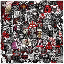 Devil Satan Stickers Pack for Luggage, Phone, Laptop, Skateboard, Helmet (Online Order Only)