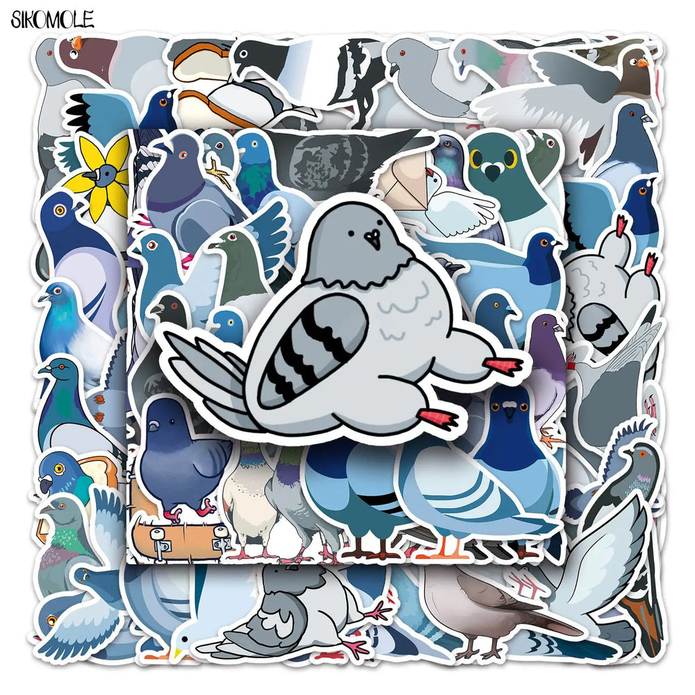 Cute Dove Bird Stickers 10/30/50pcs for Laptop, Suitcase, Skateboard, Guitar, Kids Gift (ONLINE ORDER ONLY)